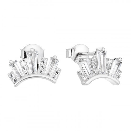 Strieborné náušnice so zirkónmi