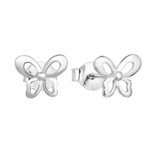 Strieborné náušnice motýliky