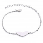 Oceľový náramok so srdiečkom