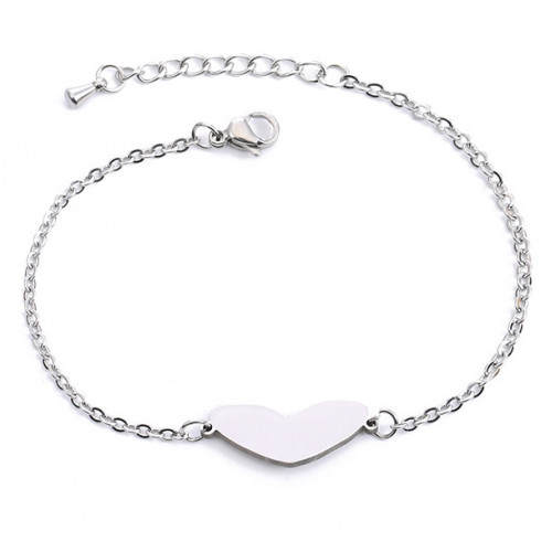 Oceľový náramok so srdiečkom