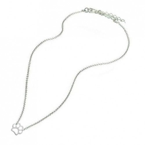 Oceľový náhrdelník psie labka