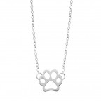 Oceľový náhrdelník psie labka