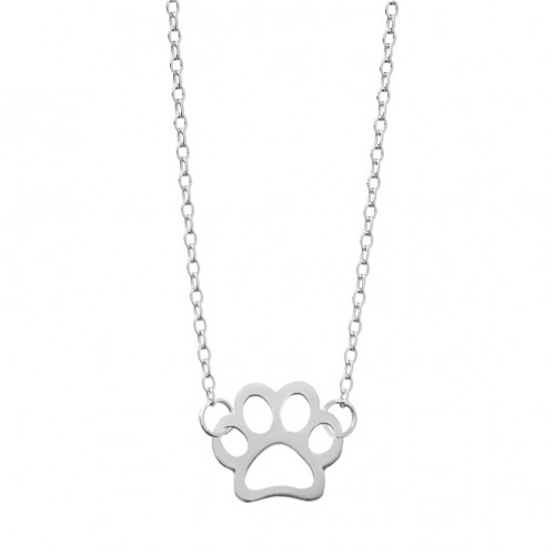 Oceľový náhrdelník psie labka