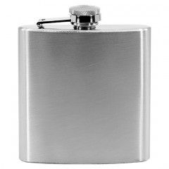 Oceľová vrecková fľaša - ploskačka matná 175ml v darčekovom balení