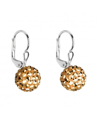 Strieborné náušnice s kryštálmi Crystals from Swarovski® Aurum
