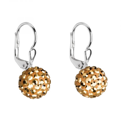Strieborné náušnice s kryštálmi Crystals from Swarovski® Aurum