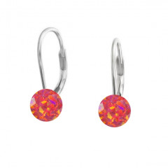 Strieborné opálové náušnice - 5 mm