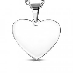 Oceľový prívesok srdca 30 x 32 mm