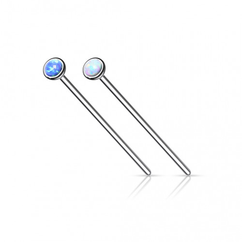 Variabilný piercing do nosa s opálom 2 mm