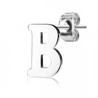 Oceľové náušnice 1ks - iniciála
