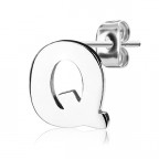 Oceľové náušnice 1ks - iniciála