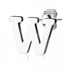 Oceľové náušnice 1ks - iniciála