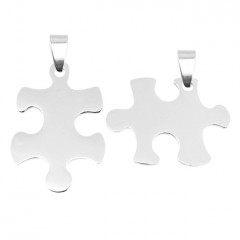 Oceľový prívesok - doštička puzzle celé