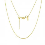 Pozlátená strieborná retiazka - štvorcová, nastaviteľná dĺžka