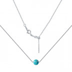 Strieborný náhrdelník s opálom - gulička 5 mm