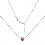 Strieborný náhrdelník s opálom - gulička 5 mm