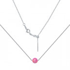 Strieborný náhrdelník s opálom - gulička 5 mm