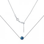 Strieborný náhrdelník s opálom - gulička 5 mm