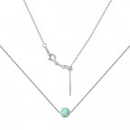 Strieborný náhrdelník s opálom - gulička 5 mm