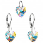 Súprava náušníc a prívesku so srdiečkami Crystals from Swarovski® AB