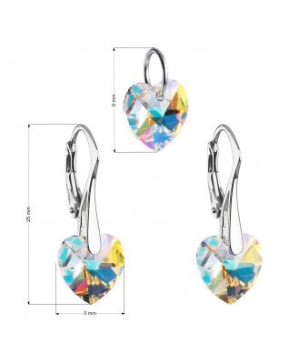 Súprava náušníc a prívesku so srdiečkami Crystals from Swarovski® AB
