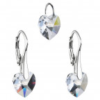 Súprava náušníc a prívesku so srdiečkami Crystals from Swarovski® Crystal