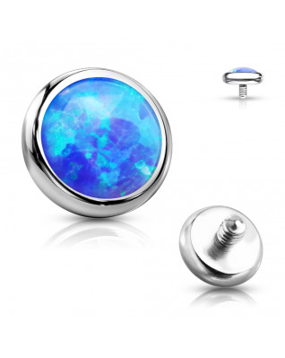 Náhradný kamienok opál k labrete, priemer 3 mm