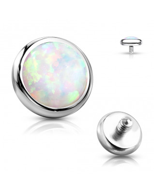 Náhradný kamienok opál k labrete, priemer 3 mm