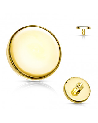 Náhradná pozlátená placička závit 1,2 mm, priemer 3 mm