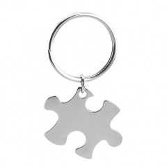 Oceľový prívesok na kľúče - puzzle