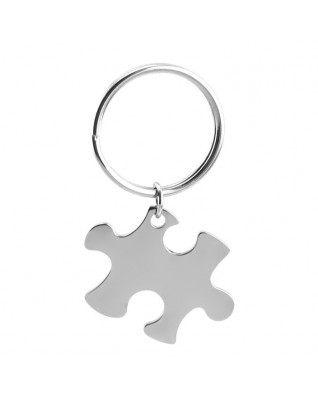 Oceľový prívesok na kľúče - puzzle