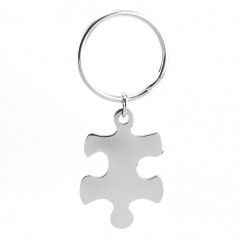 Oceľový prívesok na kľúče - puzzle