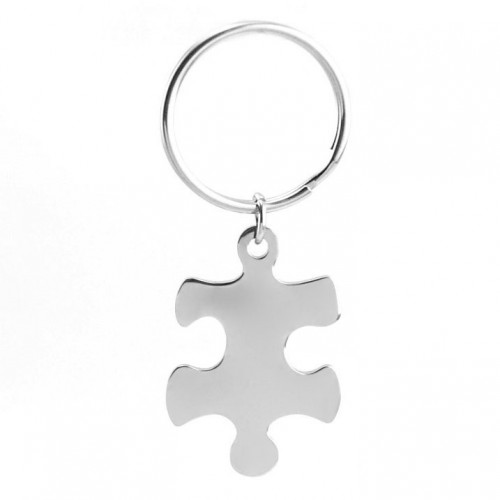 Oceľový prívesok na kľúče - puzzle
