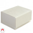 Biela darčeková krabička na snubné prstene magnetické zatváranie