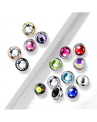 Ozdobný kamienok k mikrodermálu, priemer 3 mm, číra farba