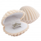 Darčeková krabička semiš - lastúra béžová