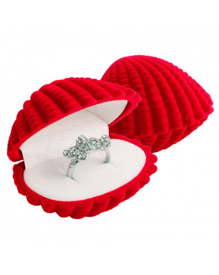 Darčeková krabička semiš - lastúra červená