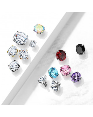 Ozdobný kamienok k mikrodermálu, priemer 5 mm, číra farba