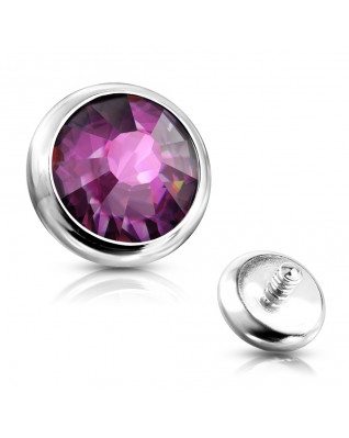 Ozdobný kamienok k mikrodermálu, priemer 4 mm,