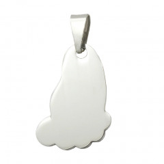 Oceľový prívesok - stopa MALÁ