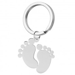 Oceľový prívesok na kľúče - stopy