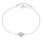 Dámsky strieborný náramok štvorlístok