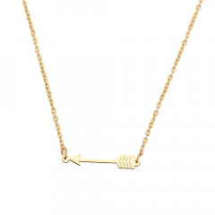 Pozlátený oceľový náhrdelník šípka