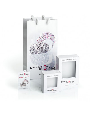 Strieborné náušnice s kryštálmi Crystals from Swarovski® Siam