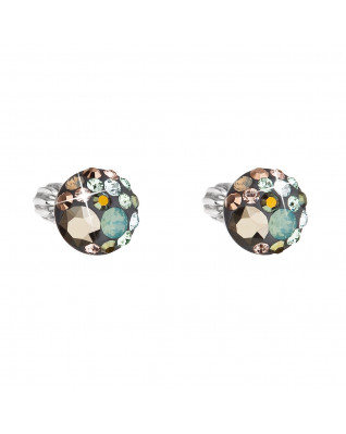 Strieborné náušnice s kryštálmi Crystals from Swarovski® Chameleon