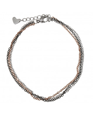 Trojitý dámsky oceľový náramok