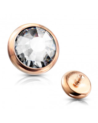 Pozlátený ozdobný kamienok k mikrodermálu