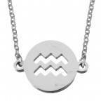 Oceľová retiazka s príveskom znamenia vodnár