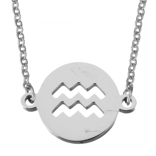 Oceľová retiazka s príveskom znamenia vodnár