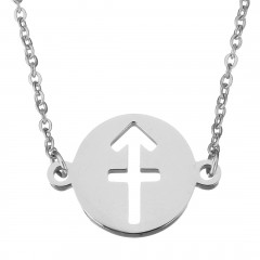 Oceľová retiazka s príveskom znamenia strelec